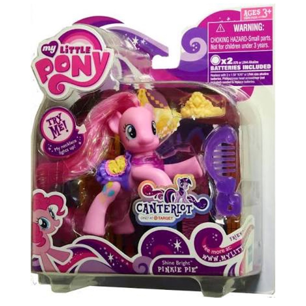 Rare VHTF Hasbro My Little Pony Canterlot- SHINE BRIGHT PINKIE PIE – Lights Up